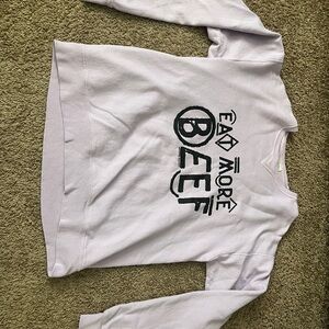 Lavender Wandering Maverick Boutique Western “Eat More Beef” Crewneck